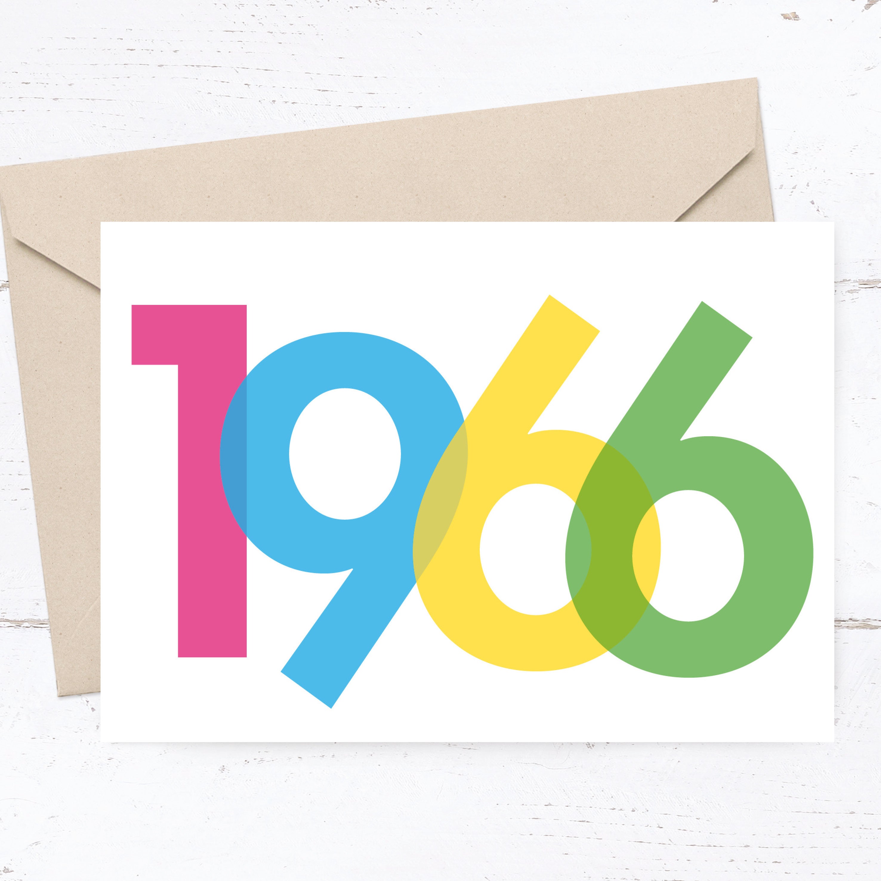 Einladung zum 60. Geburtstag: Jahreszahl 1966